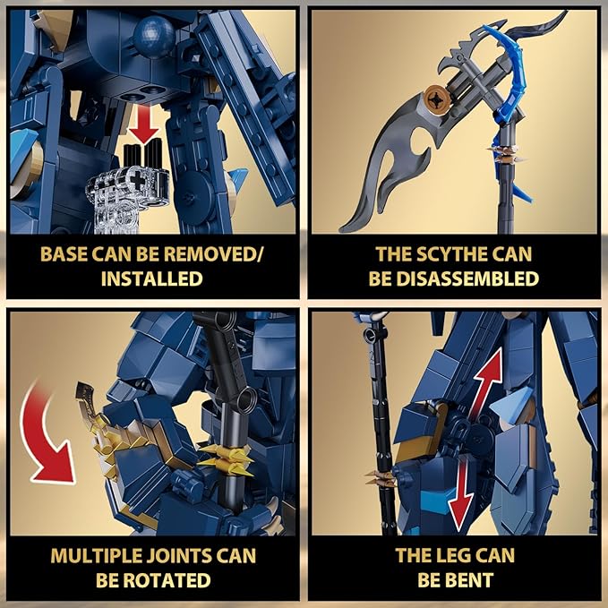BNG Mech Building Sets for AdultsRobot Models Kits Collectible ToyCool Mecha Building BlocksCreative Gift for Teens Boys 8+ (997 PCS)