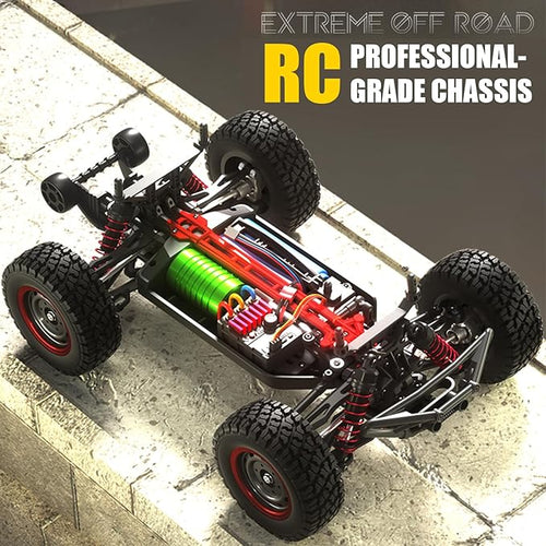 1/16 Brushless Fast RC Desert Car for Adults Top Speed 37mph Electric Off-Road RC Monster Trucks 4X4 Remote Control High Speed RC Car for Sand Land Hobby Toy Gifts SCY-16106PRO (Purple)