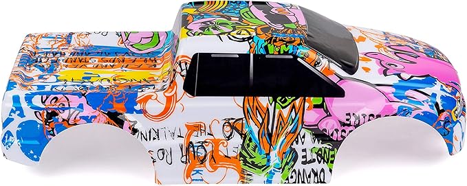 SummitLink Custom Body Compatible for T/E Maxx Shell Cover E-Maxx 1/10 Scale RC Car (Truck not Included) (Graffiti Pink Pig)