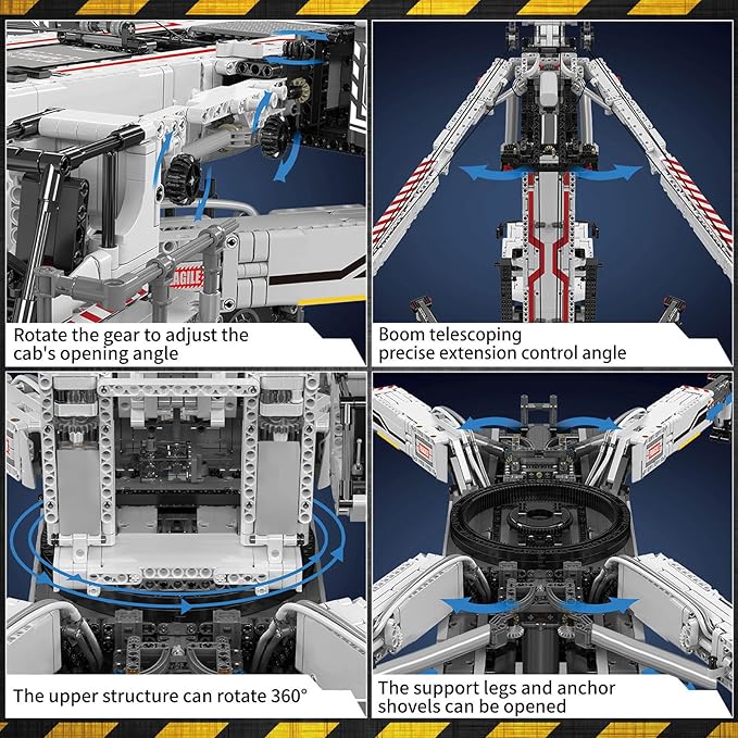 Mould King 17007 Technology Crane Building Set 8506 Pieces Heavy Crane Truck Building Kits for Kid/Adult APP Programmable Construction Vehicle Block Set White