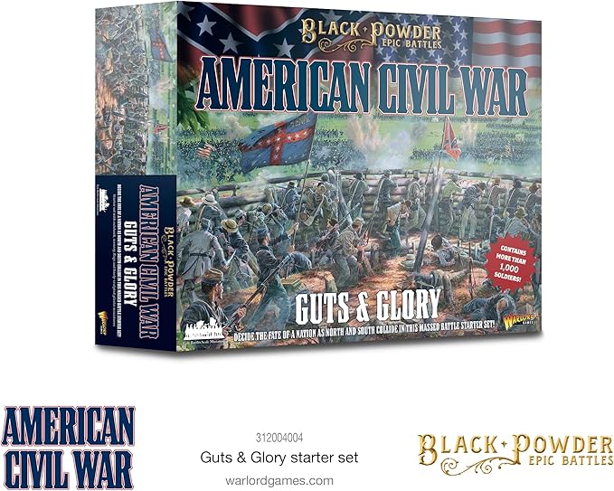 Warlord Games Black Powder Epic Battles: American Civil War Guts &amp Glory Starter Set Military Table Top Wargaming Plastic Model Kit 312004004