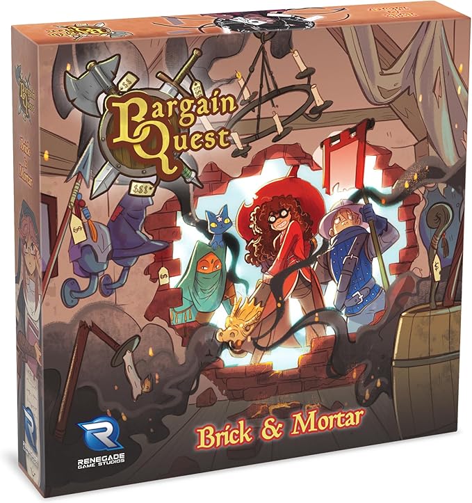 Renegade Game Studios Bargain Quest Brick &amp Mortar Expansion Board Game for Family Game Night 2-6 Players