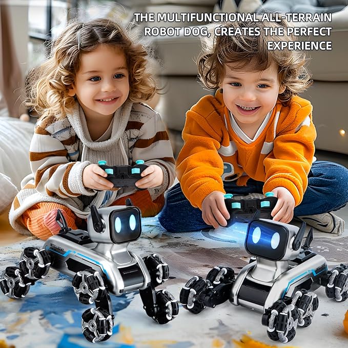 Robot Dog Toys RC Stunt Car for Kids Adults 8WD Gesture Sensor Remote Control Cars with Light Music 2.4Ghz Remote Control Robot Christmas Birthday Toy for 6 7 8 9 10 11 12 13 Boys Girls Kid