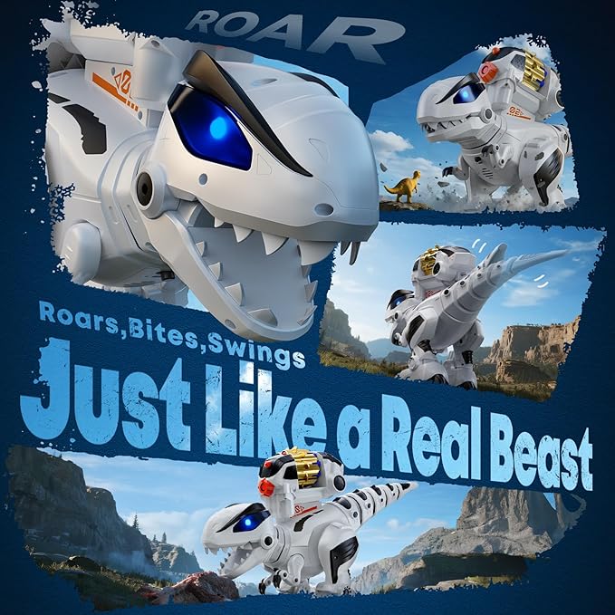 Ruko 8809 Remote Control Robot Dinosaur Toys for Kids Large Rechargeable Toys STEM Programmable Interactive with Sound Effects Birthday Gifts for Boys &amp Girls Age 3 4 5 6 7 8