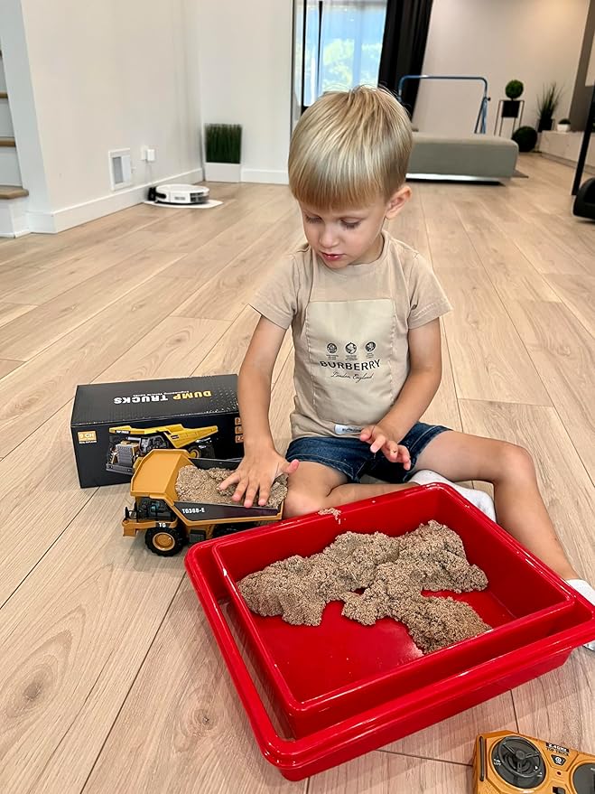 RC Dump Truck Toy for Kids | 9-Channel Metal Construction Vehicle with Working Bed Lights &amp Sounds Rechargeable Remote Control Truck for Boys Ages 3-12 Durable STEM Gift for Birthday 2026