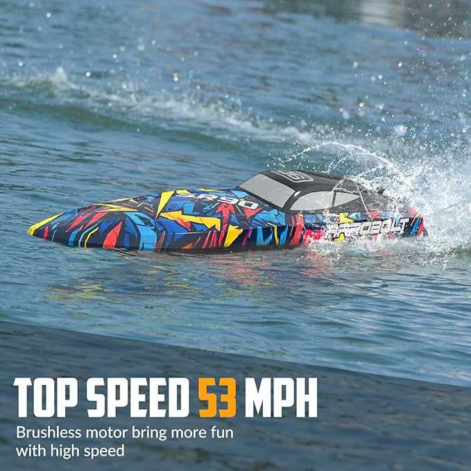 volantexrc Brushless RC Boat Vector90 High Speed Remote Control Boat Romote Control Fast Racing RC Boat for Adults (79805)