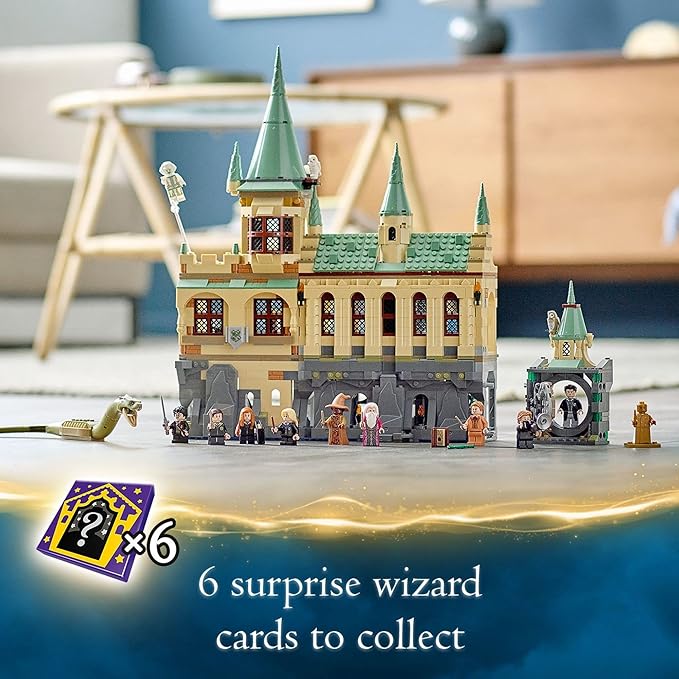 LEGO Harry Potter Hogwarts Chamber of Secrets 76389 Castle Toy with The Great Hall 20th Anniversary Model Set with Collectible Golden Voldemort Minifigure and Glow-in-The-Dark Nearly Headless Nick