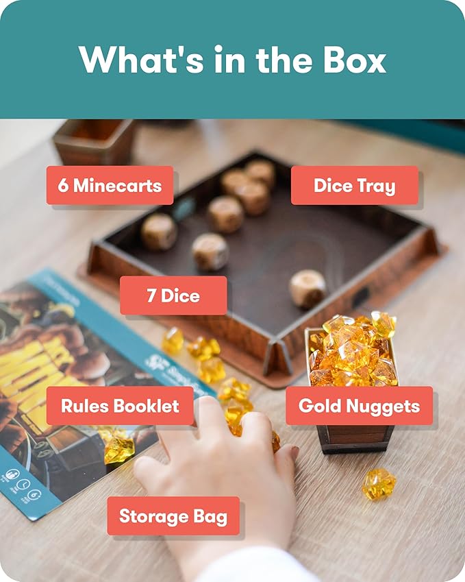 SimplyFun My Mine - Engaging Dice Based Probability &amp Strategy Game to Learn and Master Outcome Prediction Fun Educational Experience for 2-6 Players Suitable for Ages 6 and Up