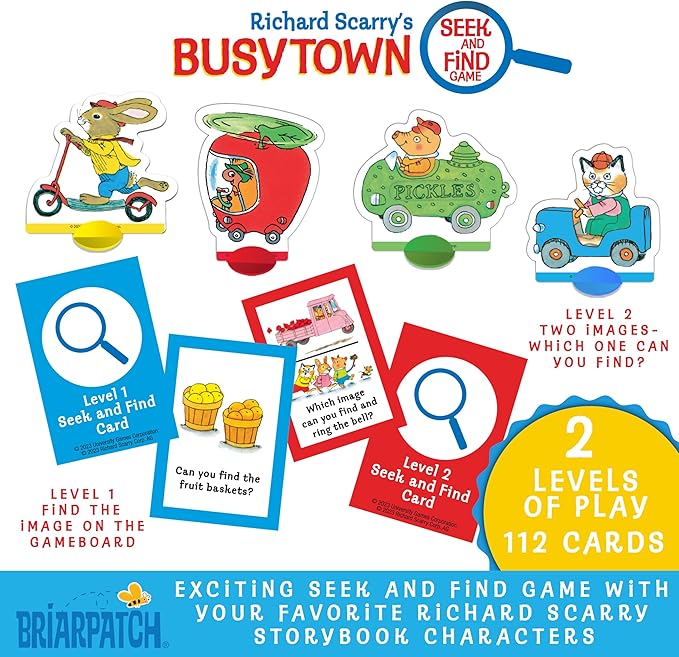 Briarpatch Richard Scarry's Busytown Seek and Find Game Based on Early Reader Books for Preschool Kindergarten and 1st Grade