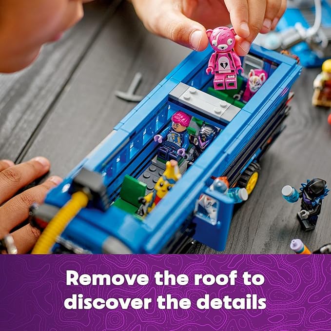 LEGO Fortnite Battle Bus Building Toy - Collectible Fortnite Toy for Kids Boys &amp Girls Ages 10+ - Pretend Play Set with 9 Minifigures from Video Game - Gift for Birthdays - 77073