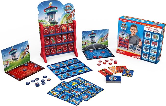 PAW Patrol Games HQ Board Games for Kids Checkers Tic Tac Toe Memory Match Bingo Go Fish Card Games PAW Patrol Toys for Preschoolers Ages 4 and up