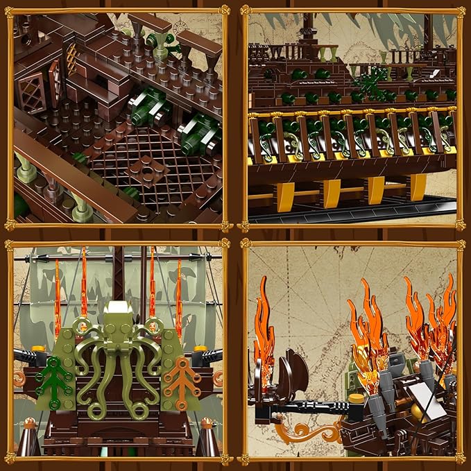 JMBricklayer Pirate Ship Building Sets for Adults 40101 - Large MOC Ship Set Ideal Gifts for Teens Age 14+ Adults who Like Challenging Blocks (Upgraded Version 4364 PCS)