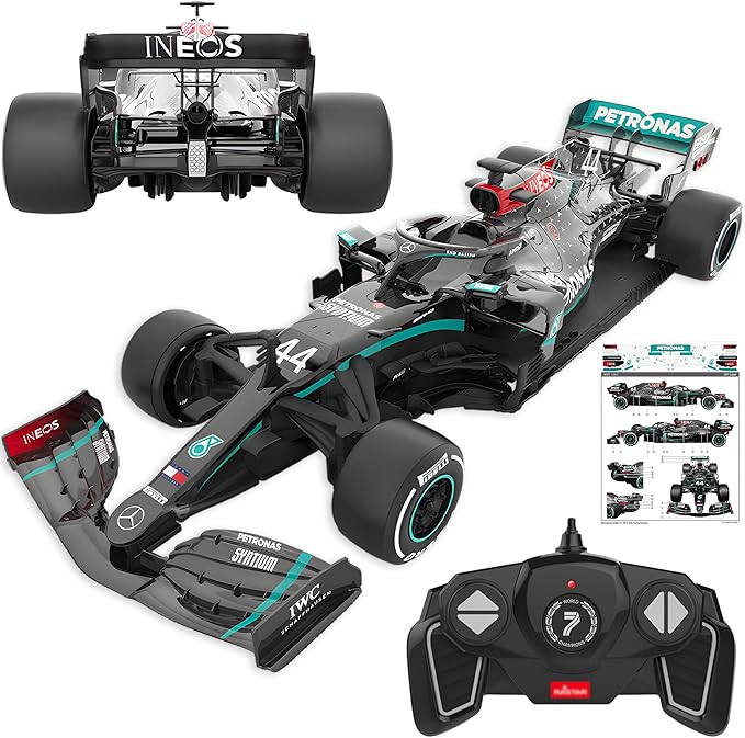 BEZGAR Mercedes-Benz F1 W11 Licensed 1:18 Remote Control Car - 2.4GHz RC Race Car with Authentic LiveryOfficially Licensed F1 for Kids &amp Collectors