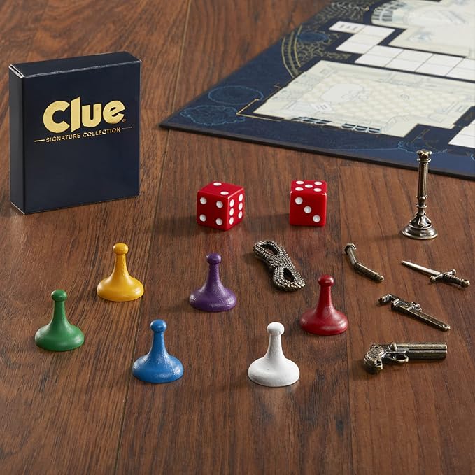 Hasbro Gaming Clue Board Game Signature Collection Premium Packaging and Components Family Games for Kids and Adults Mystery Games for 2 to 6 Players
