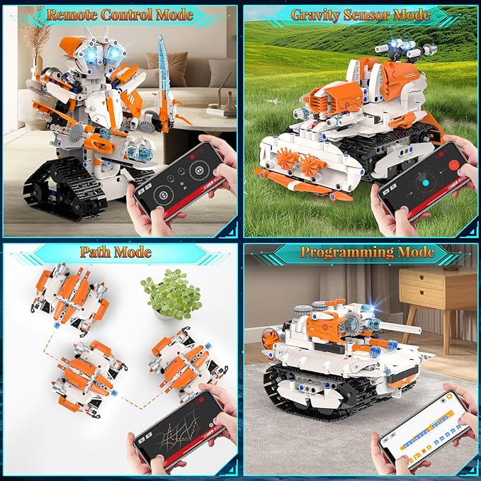 5in1 STEM Robot Building Toys for Kids Remote &amp APP Controlled Robot Car Tank STEM Building Kit for Kids Science Learning 689 Pcs DIY Building Blocks Set Gifts for Age 6 7 8 9 10 11 12+ Boys &am