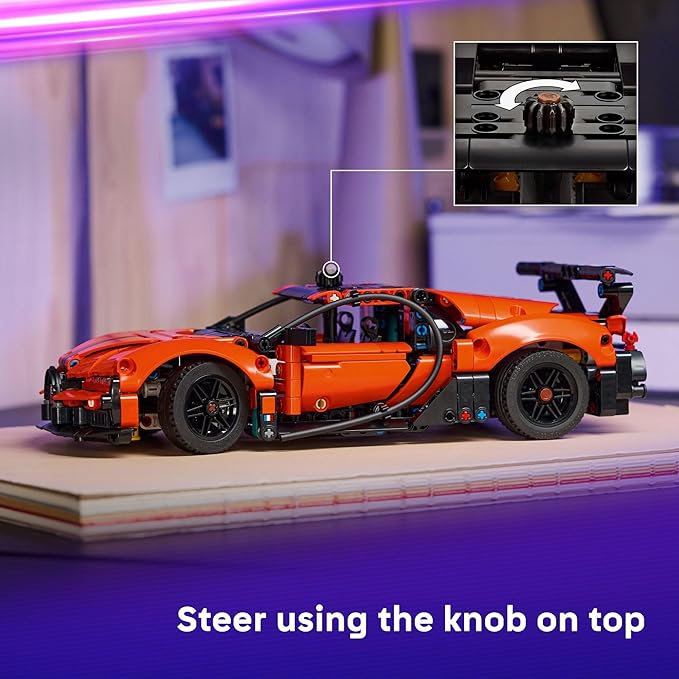 LEGO Technic Bugatti Chiron Pur Sport Hypercar Building Toy for Boys &amp Girls - Sports Car Toy W/Realistic Steering &amp Engine for Kids &amp Racing Fans Ages 9+ - Gift Idea for Birthdays - 4222