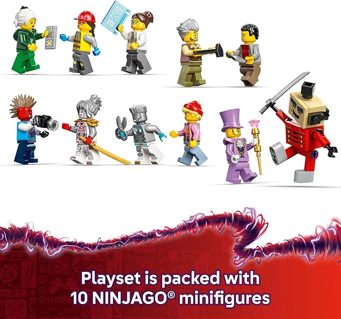 LEGO NINJAGO City Workshops Building Toy - Ninja Set for Boys &amp Girls Ages 14+ - Gift for Teens - Includes 10 Minifigures and a Mech - for Play and Display - 71837