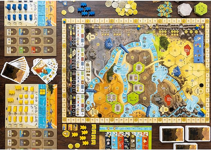Capstone Games Boonlake Euro Strategy Board Game for 1-4 Players – Hand Management Engine Building Resource Planning Territory Development Strategic Solo &amp Competitive Fun – 90 Min | Ages 14+