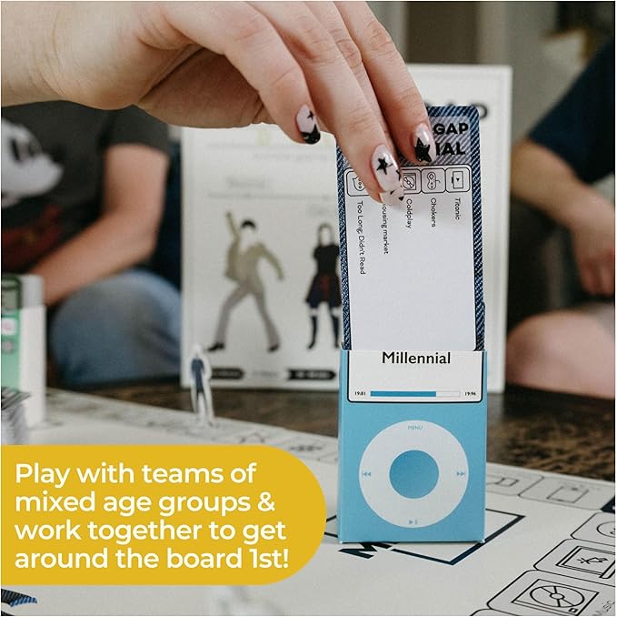 Spin Master Games Mind The Gap Deluxe Trivia Game A Board Game for All Generations Play on Thanksgiving Friendsgiving Birthdays &amp Family Nights 2-12 Players for Ages 10 &amp Up
