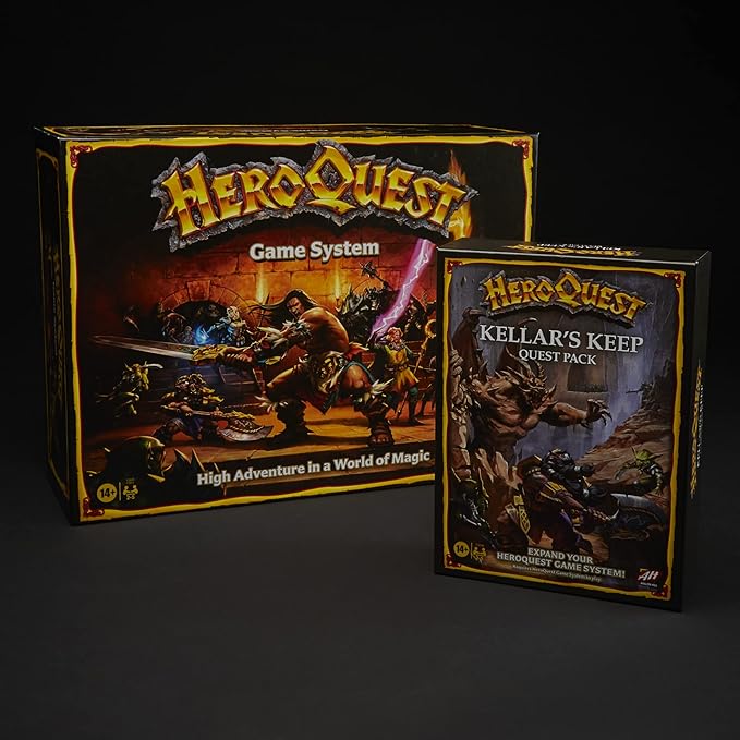 Hasbro Gaming Avalon Hill HeroQuest Kellar's Keep Expansion Dungeon Crawler Board Game for Ages 14 and Up 2-5 Players Requires HeroQuest Game System to Play