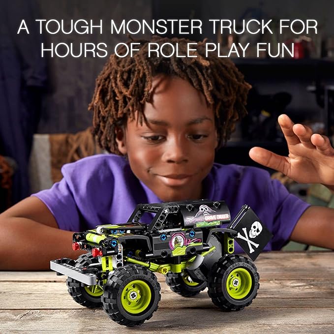 LEGO Technic Monster Jam Grave Digger 42118 Set - Truck Toy to Off-Road Buggy Pull-Back Motor Vehicle Building and Learning Playset Gift for Grandchildren or Any Monster Truck Fans Ages 7 and Up