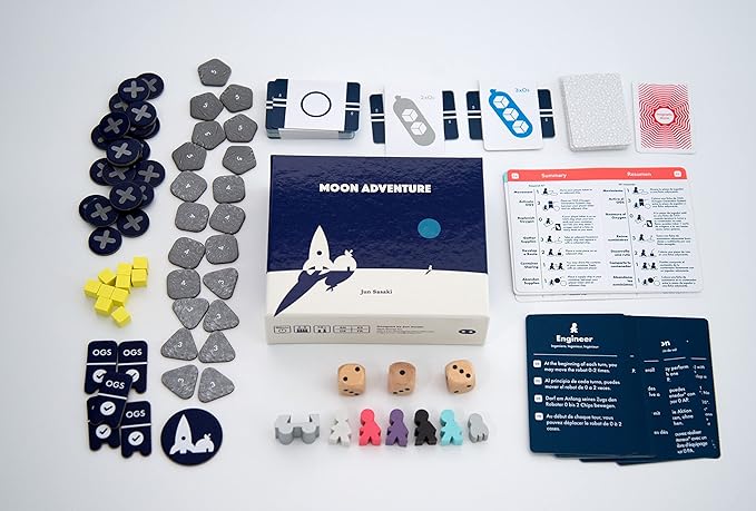 Oink Games Moon Adventure Ages 10+ | 2-5 Players | 40 Minute Playing Time | Cooperative Board Game