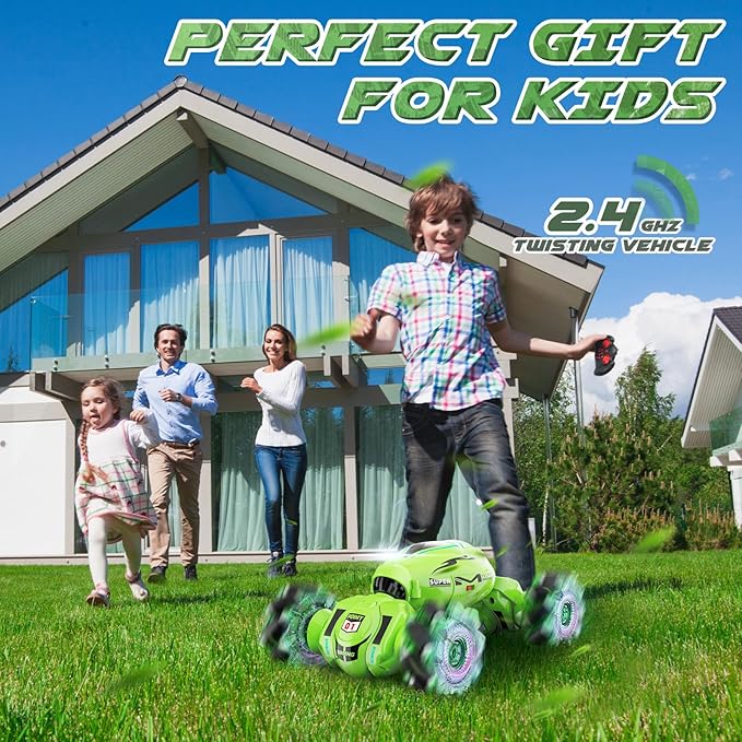 Gesture RC Car Hand Controlled RC Car Toys for Boys Girls 6-12 2.4GHz 360° Rotation 4WD Gesture Sensing RC Stunt Car with Light &amp Music Birthday Gifts for Kids