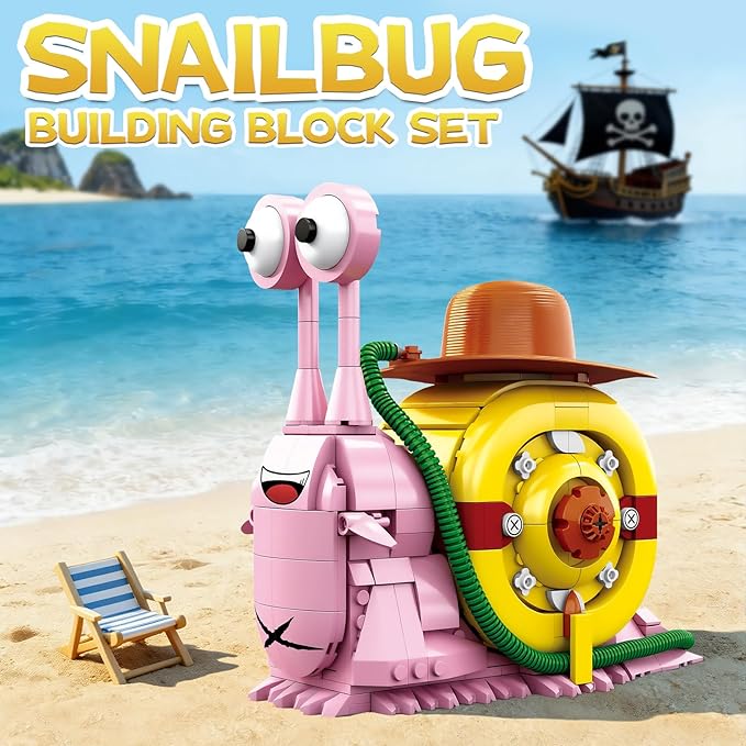 Animal Snail Building Blocks Sets Anime Phone Bug Model Toys Gift for Adults Teens 573 PCS