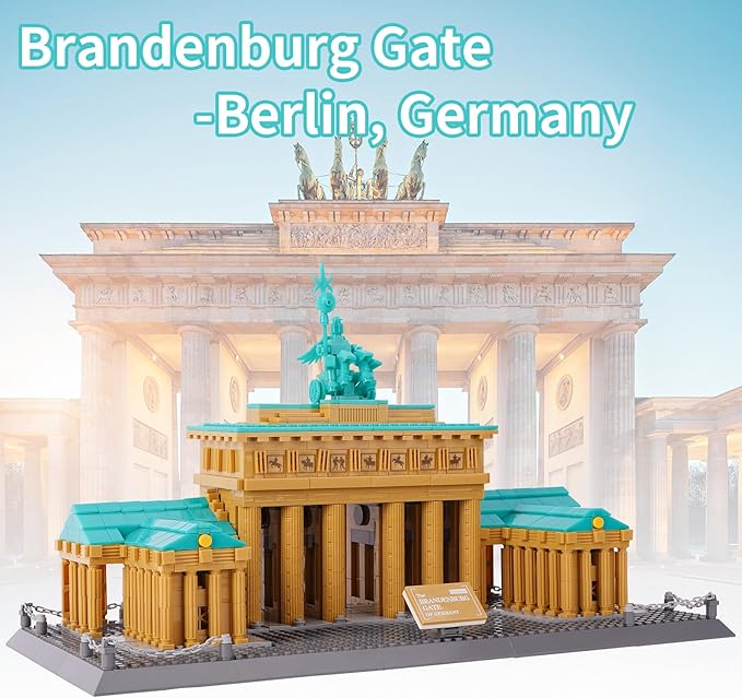 Oichy Brandenburg Gate Building Blocks Set 1551PCS Creative Toy Building Sets World Famous Architecture Model Kits Best Gift for Adults and Kids
