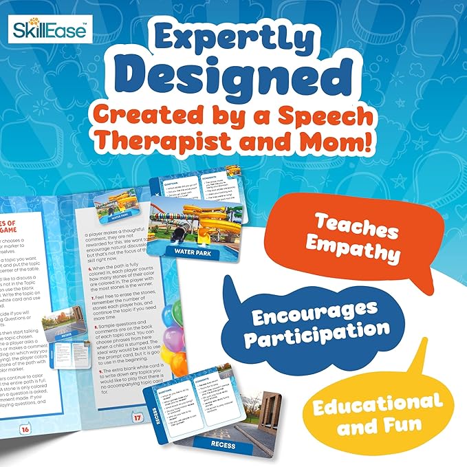 Chatter Pop Social Skills Game to Think About Others Speech Therapy Materials Therapy Games Educational Social Emotional Learning Activities Conversation Starter Cards