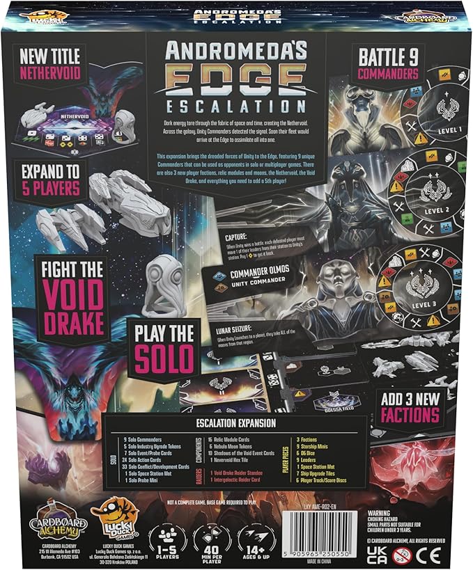 Lucky Duck Games Andromeda's Edge Escalation Expansion | Strategy Game Includes Additional Player Factions and Modules | 1-5 Players Ages 14+ | Duration 40-200 Minutes