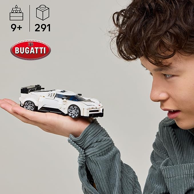 LEGO Speed Champions Bugatti Centodieci Hyper Sports Car Toy - Model Kit &amp Pretend Play Toy for Boys &amp Girls Ages 9+ - Italian Model Car Kit for Racing Fans - Gift Idea for Birthdays - 77240