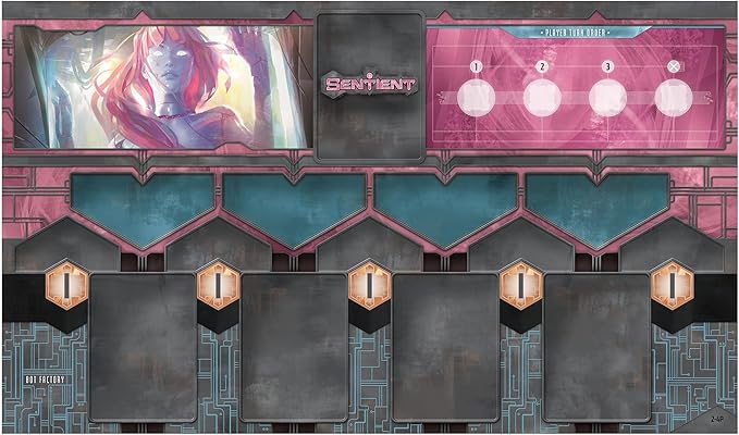 Renegade Game Studios Sentient Revised Edition Robot Strategy Board Game Solo &amp Multiplayer Ages 14+