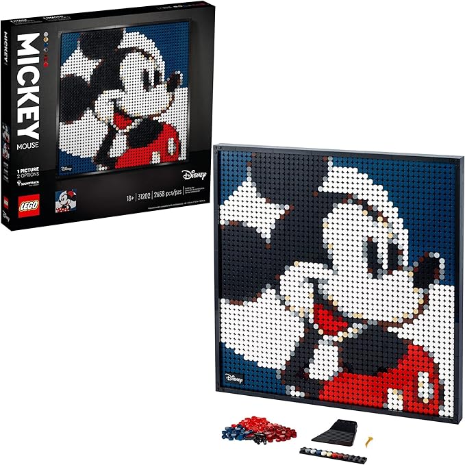 LEGO Art Disney’s Mickey Mouse 31202 Craft Building Kit A Wall Decor Set for Adults Who Love Creative Hobbies New 2021 (2658 Pieces)