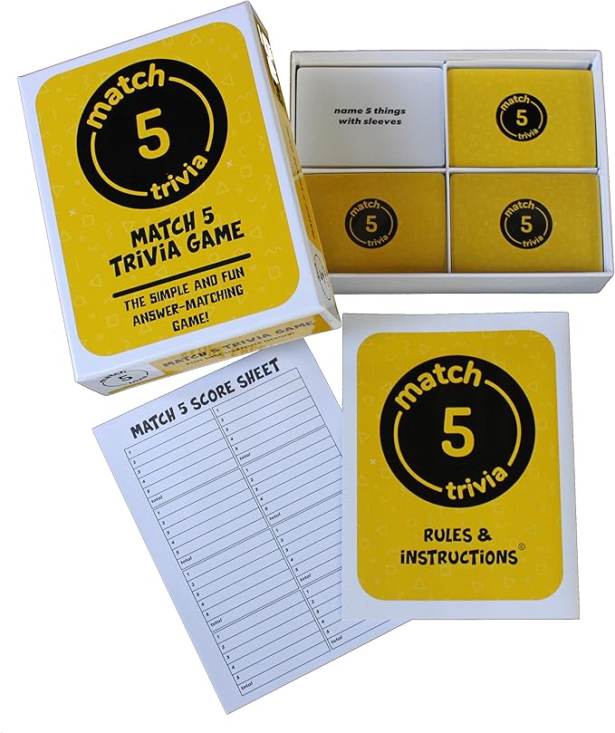 Game - Simple Fun Answer Matching Trivia Game for Holidays Family Friends. 3+ Players.