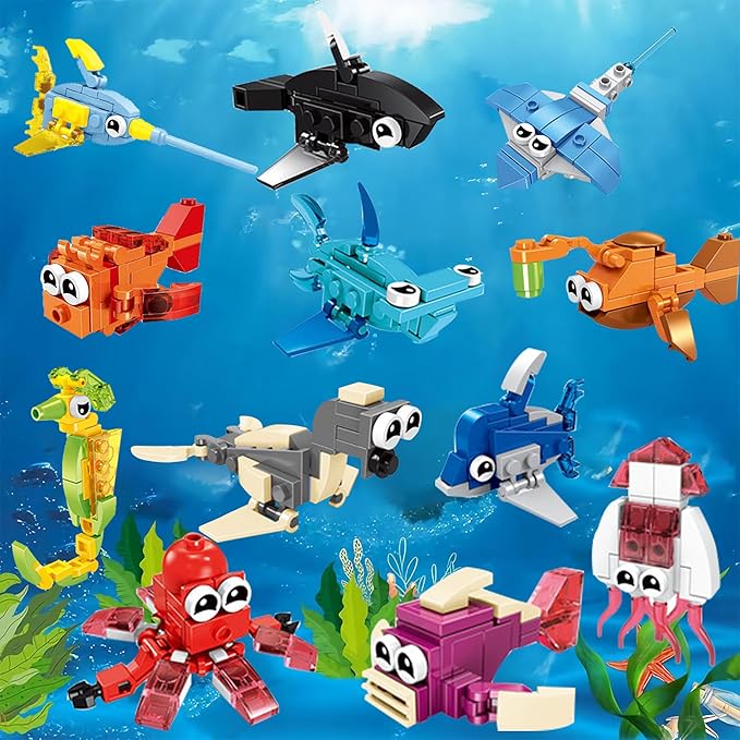 30 Pack Mini Animal Building Blocks Party Favors for Kids with 90 ModelsClassroom PrizesBirthday GiftsEasterChristmasValentine's Day Toys for Boys Girls Ages 6+