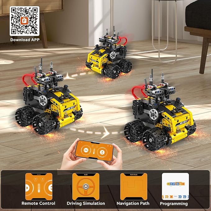 Robot Building Toys for Kids - 5 in 1 Remote- &amp App-Controlled Robots Toy RC Wall/Engineering/Mech Scorpion Building STEM Toys Robot Toy Gifts for Kids Boys Girls Age 10+ (560 PCS)