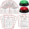 Christmas Bible Friendly Feud Game with 2 Answer Buzzers Religious Card Board Game Night Church Group Fun Trivia Quiz for Xmas Holiday Party Office Class Team Building