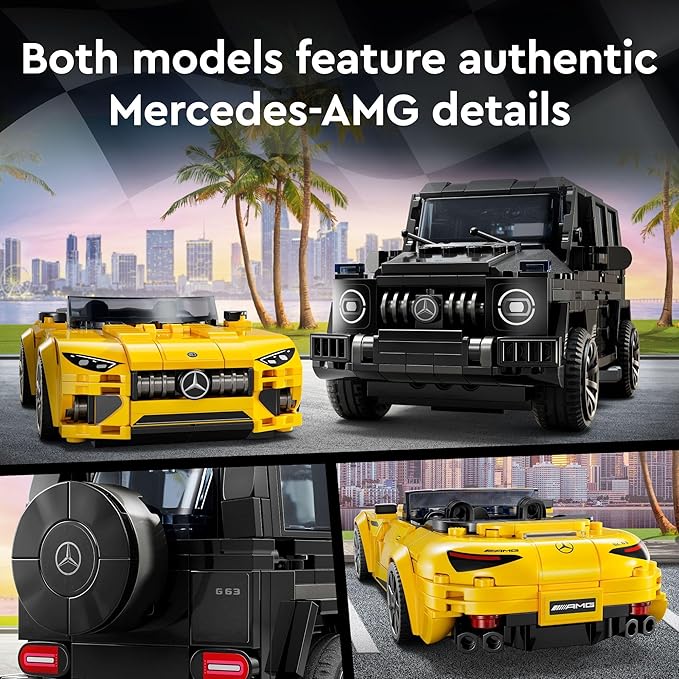 LEGO Speed Champions Mercedes-AMG G 63 &amp SL 63 Building Toys - Kids Pretend Play Toy Cars for Boys &amp Girls Ages 10+ Years - Gifts for Christmas - 76924