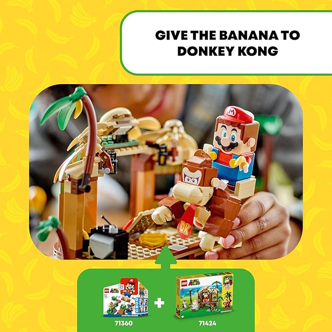 LEGO Super Mario Donkey Kong's Tree House Expansion Set - Building Toys for Boys &amp Girls Ages 8+ Years - Pretend Play Toy Figures &amp Playsets - Gifts for Kids - 71424