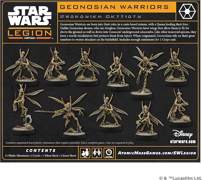 Asmodee Star Wars Legion Geonosian Warriors UNT Expansion - Tabletop Miniatures Game Strategy Game for Kids and Adults Ages 14+ 2 Players 90 Min Playtime Made by Atomic Mass Games