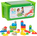 Jelly Blox Stash 'N Stack 2-in-1 Storage Case with 30 Blocks | Toddler &amp Preschool Building Blocks Kids Can Squeeze &amp Stretch | MESH ACCREDITED | Safety Tested &amp Ouch-Free | Sensory Play T