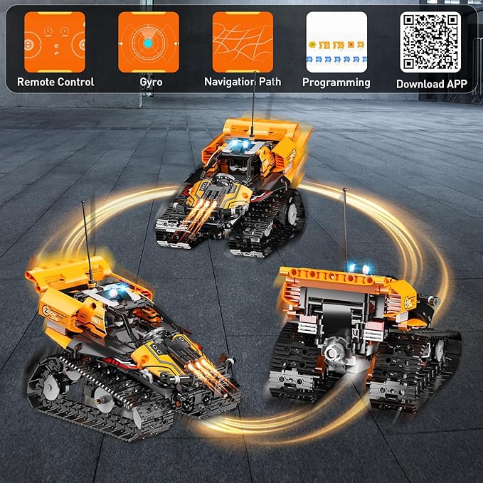 STEM Building Toys for Kids 6-12 5in1 Remote &amp APP Controlled STEM Robot Car Tank Building Kit 600 Pcs DIY Educational Building Blocks Set for Kids Science Learning Boys Girls Birthday Gifts Id