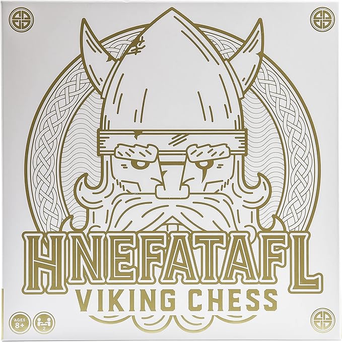 Hnefatafl Two Player Strategy Game with Wooden Game Board for Kids and Adults