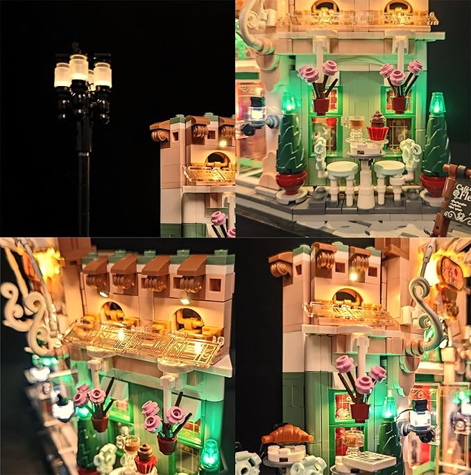 LightGo LED Kit for Lego 10362 French Parisian Café Modular Building | Lighting Only-Bricks Set Not Included (Classic Version)