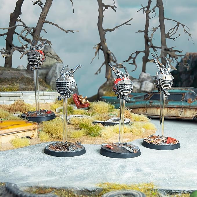Modiphius Entertainment: Fallout: Wasteland Warfare - Robots: Eyebots - 4 Figures 32mm Unpainted Resin RPG Miniatures Nuka World Tabletop