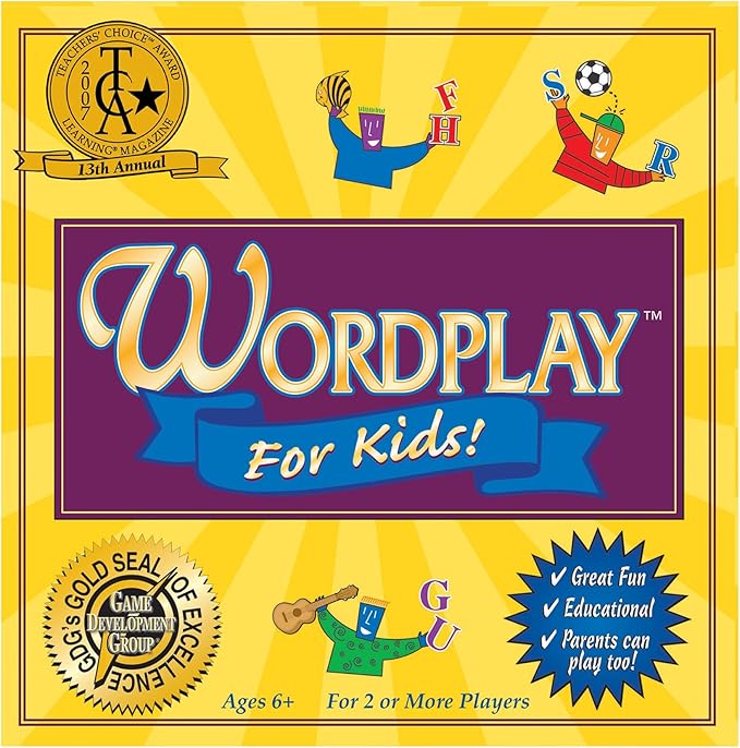Wordplay for Kids — A Fast-Paced Award-Winning Game Filled with Fun Word Challenges — Great for The Whole Family Ages 6 &amp Up