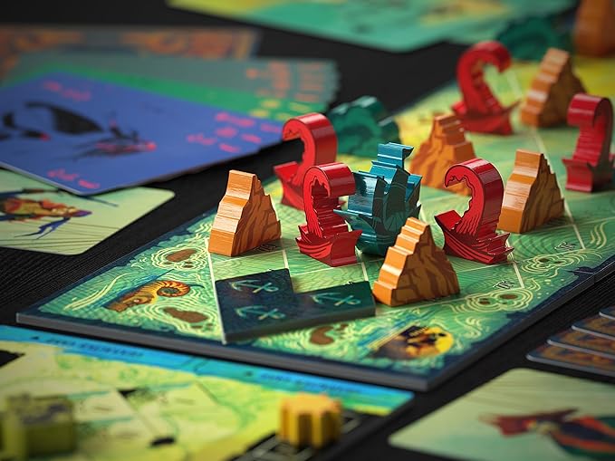 ALLPLAY Sail Cooperative Strategy 2 Player Board Game for Adults and Family - Unique Trick Taking Card Game - Communication Limits and Challenging Scenarios in Small Travel Size Box (5 x 5 x 2)