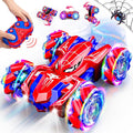 Double Sided Remote Control Car for Boys 4-7 360° Rotating 2.4GHz Fast Stunt Rechargeable 4WD RC Car Toys for Boys 4-6 5-7 8-13 Outdoor Birthday Halloween Christmas Basket Stuffers Gifts for Kids