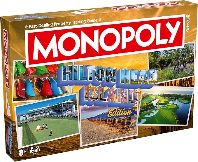 Monopoly Board Game – Hilton Head SC Edition: 2-6 Players Family Board Games for Kids and Adults Board Games for Kids 8 and Up Great for Game Night